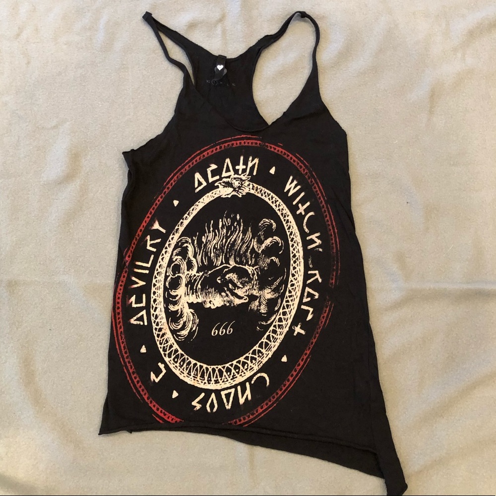 Blackheart - Asymmetric witchy tank top.